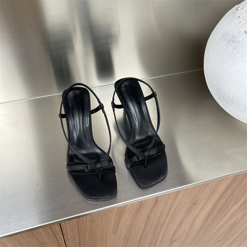 2024 New High Heel Toe Clip Sandals with Back Strap Women Shoes - Image 5