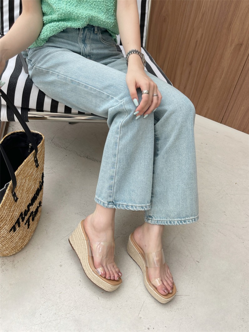 2024 New Wedge Woven Straw Sandals Women Slippers - Image 4