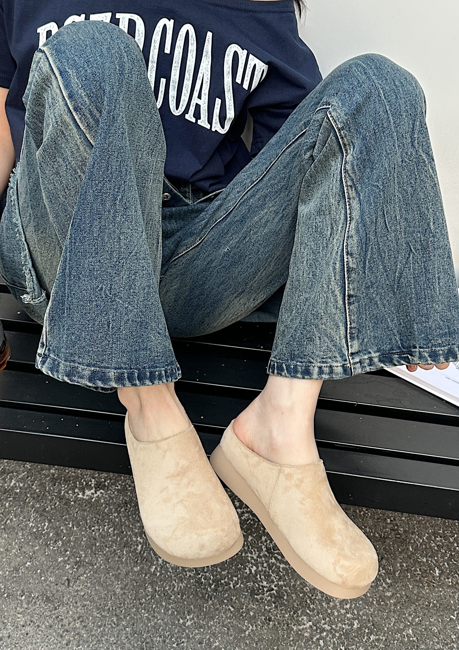 2025 New Autumn Retro Casual Soft Sole Birkenstock Slippers Suede Covered Toe Women's Slip-On Outdoor - Image 3