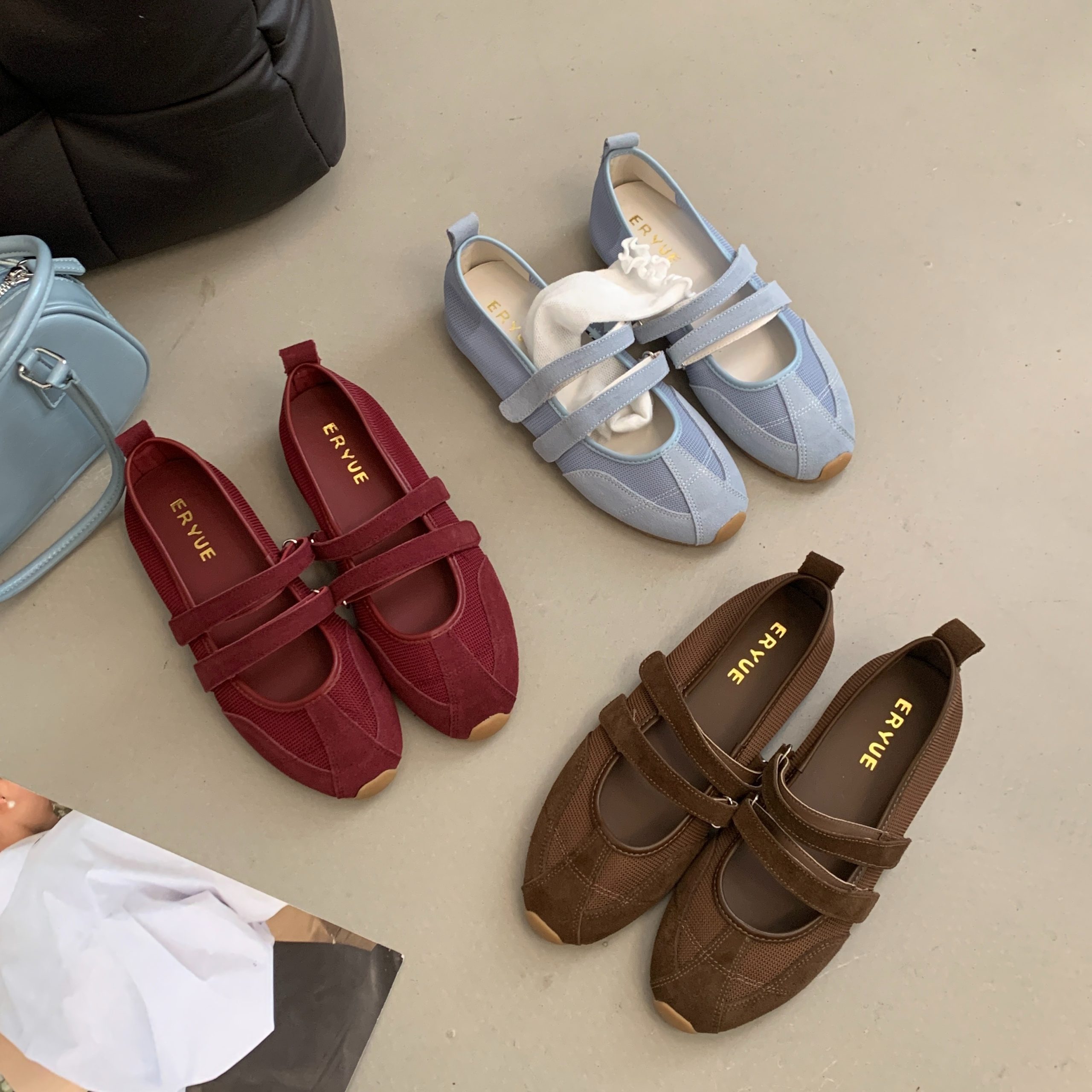 Vintage Casual Velcro Leather Mary Jane 2026 Spring New Soft German Training Flat Shoes