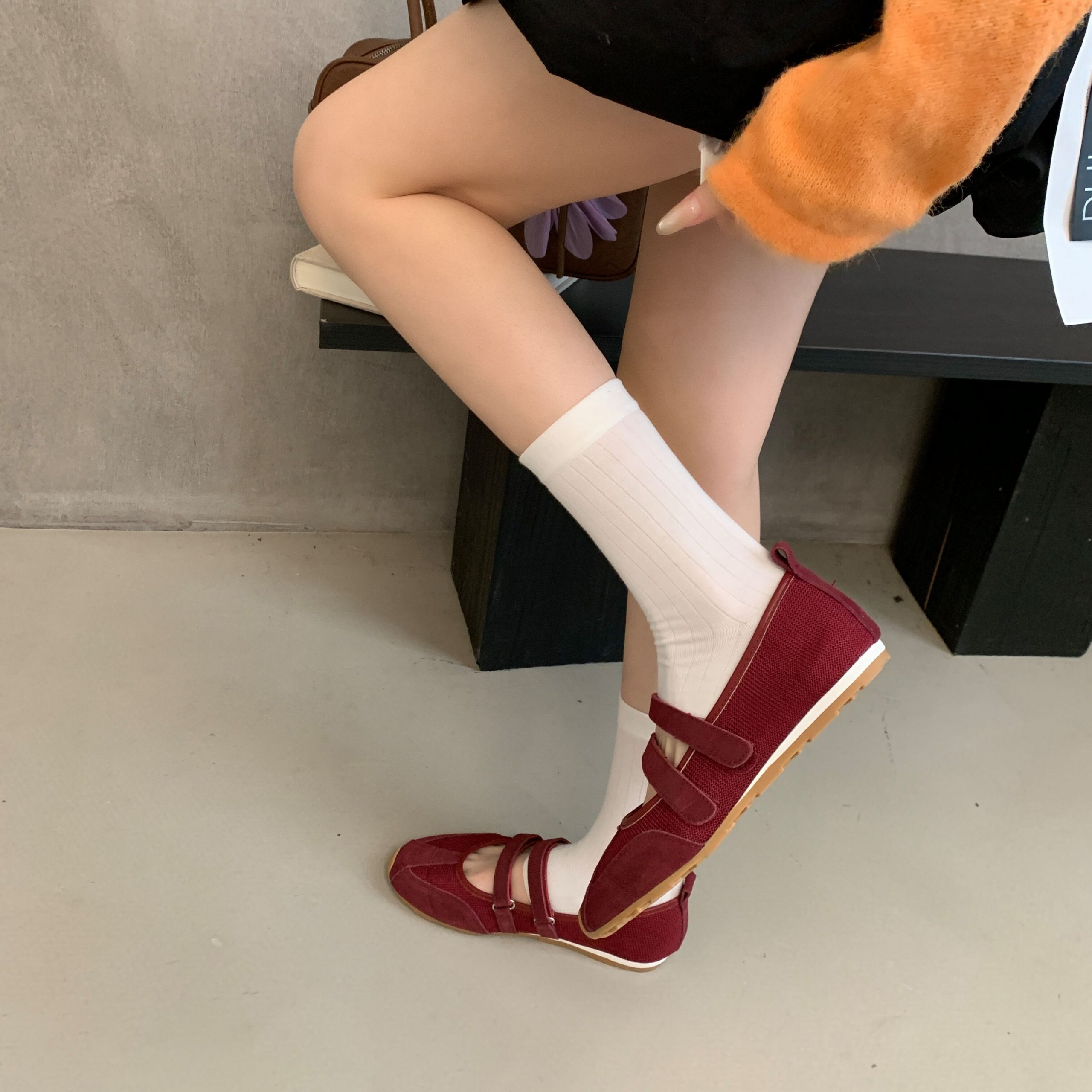 Vintage Casual Velcro Leather Mary Jane 2026 Spring New Soft German Training Flat Shoes - Image 4