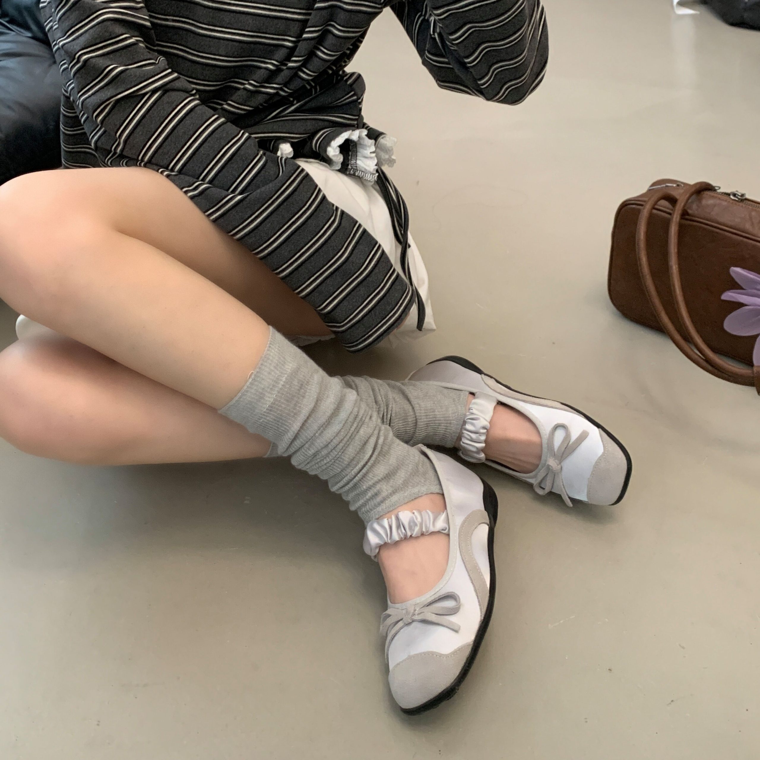 Retro Two-Tone Square Toe Mary Jane Shoes 2026 Spring Summer New Genuine Leather Commuter Casual Shoes - Image 2