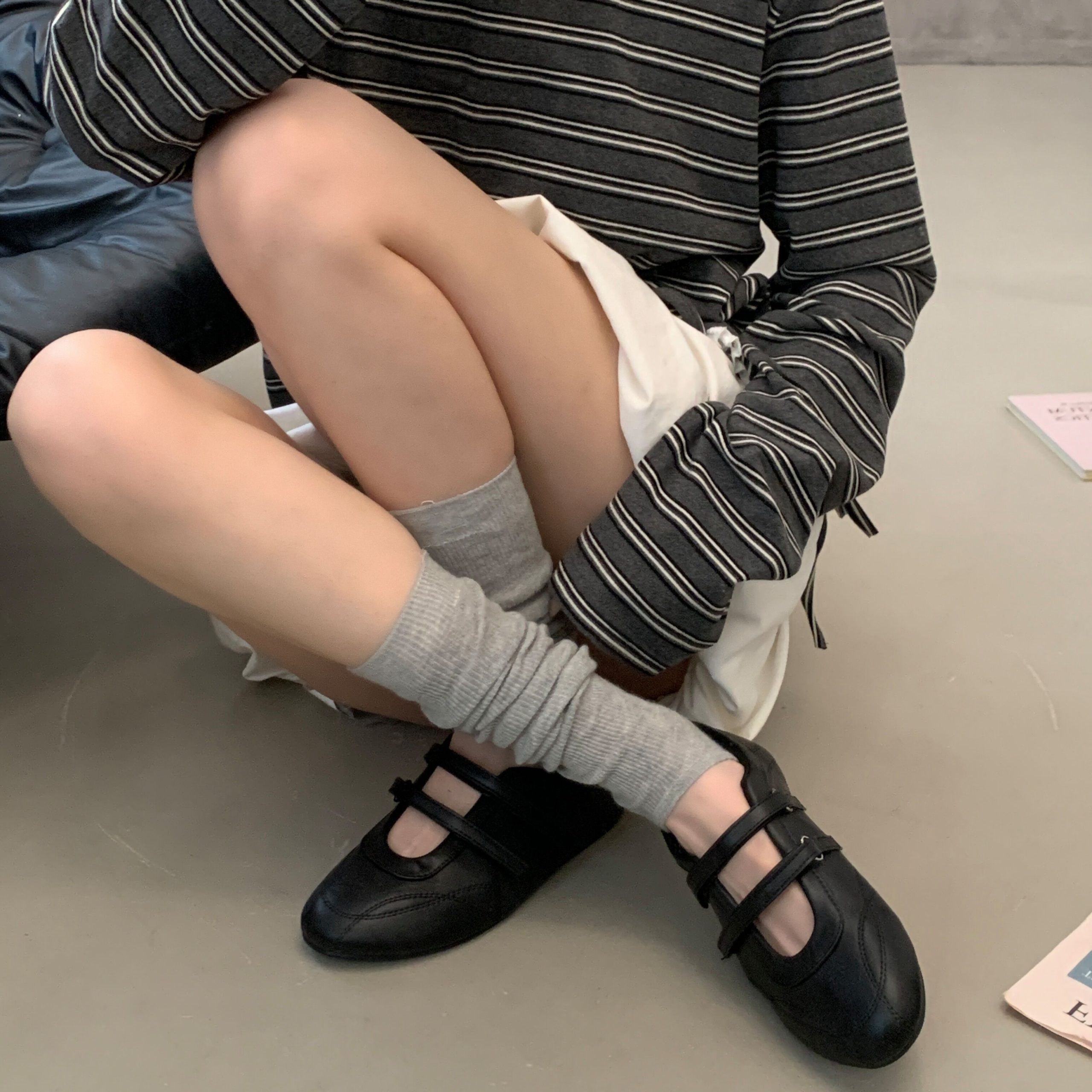 2026 New Spring Magic Tape Casual Ballet Flats Women's Shallow Mouth Soft Round Toe Shoes - Image 3