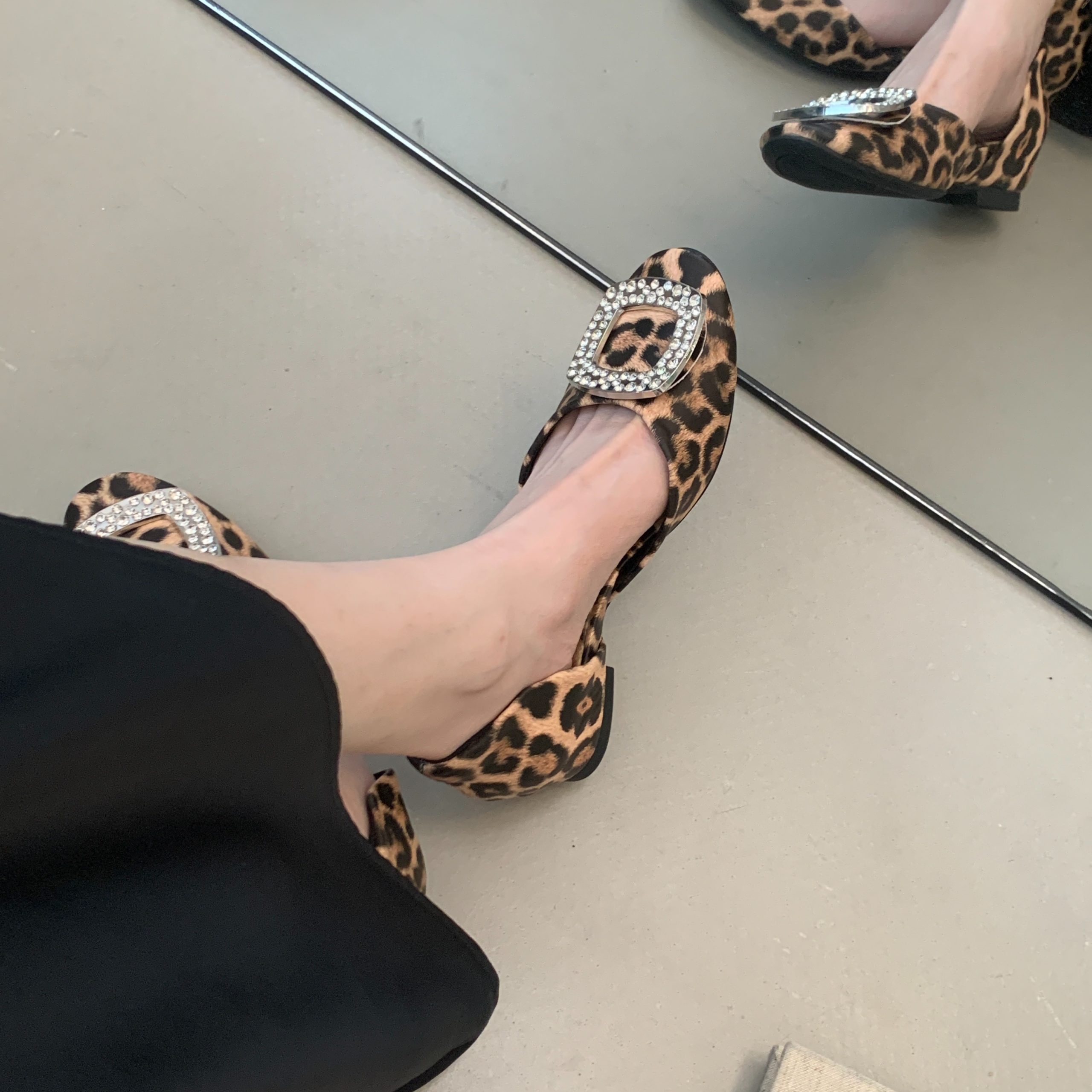Elegant Low-Cut Mary Jane Shoes with Rhinestone Buckle 2026 Spring Summer New Style Hidden Heightening Satin - Image 3